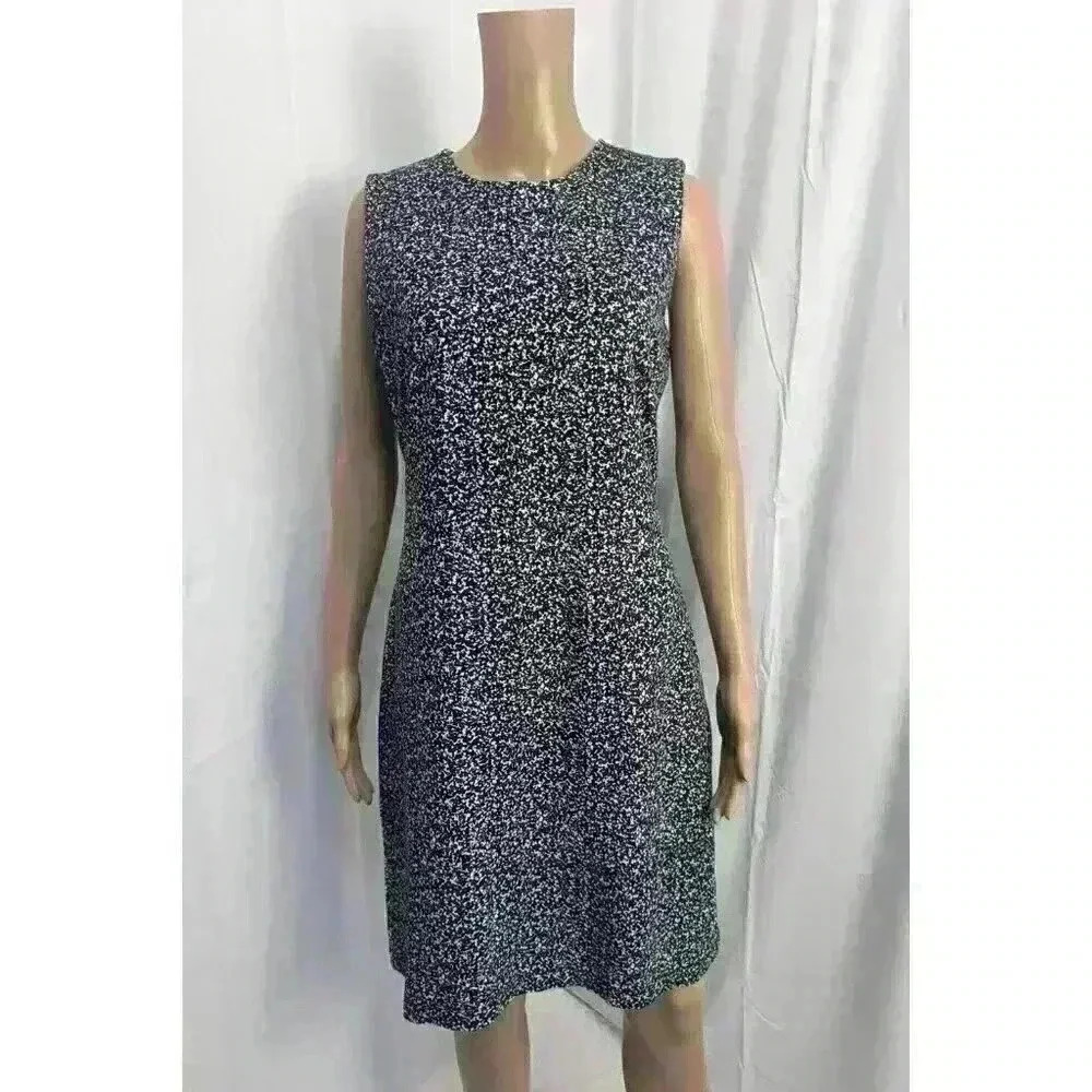 J‎ McLaughlin Sleeveless Devon Bainbridge Marbled Sheath Dress M EUC 248$ MSRP